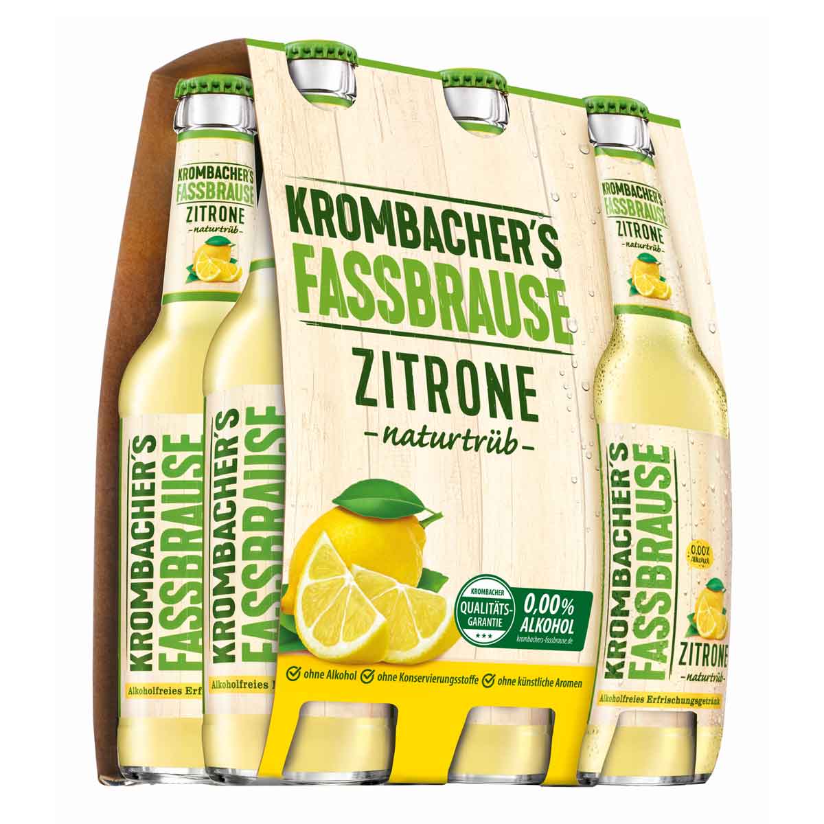 Krombacher Fassbrause Zitrone -naturtrüb-