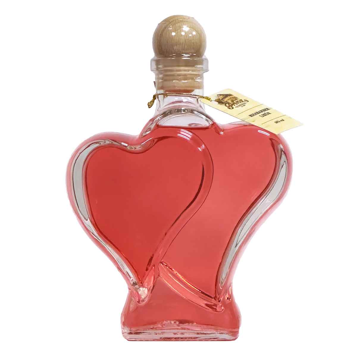 Prinz Rhabarber Likör Doppelherzflasche