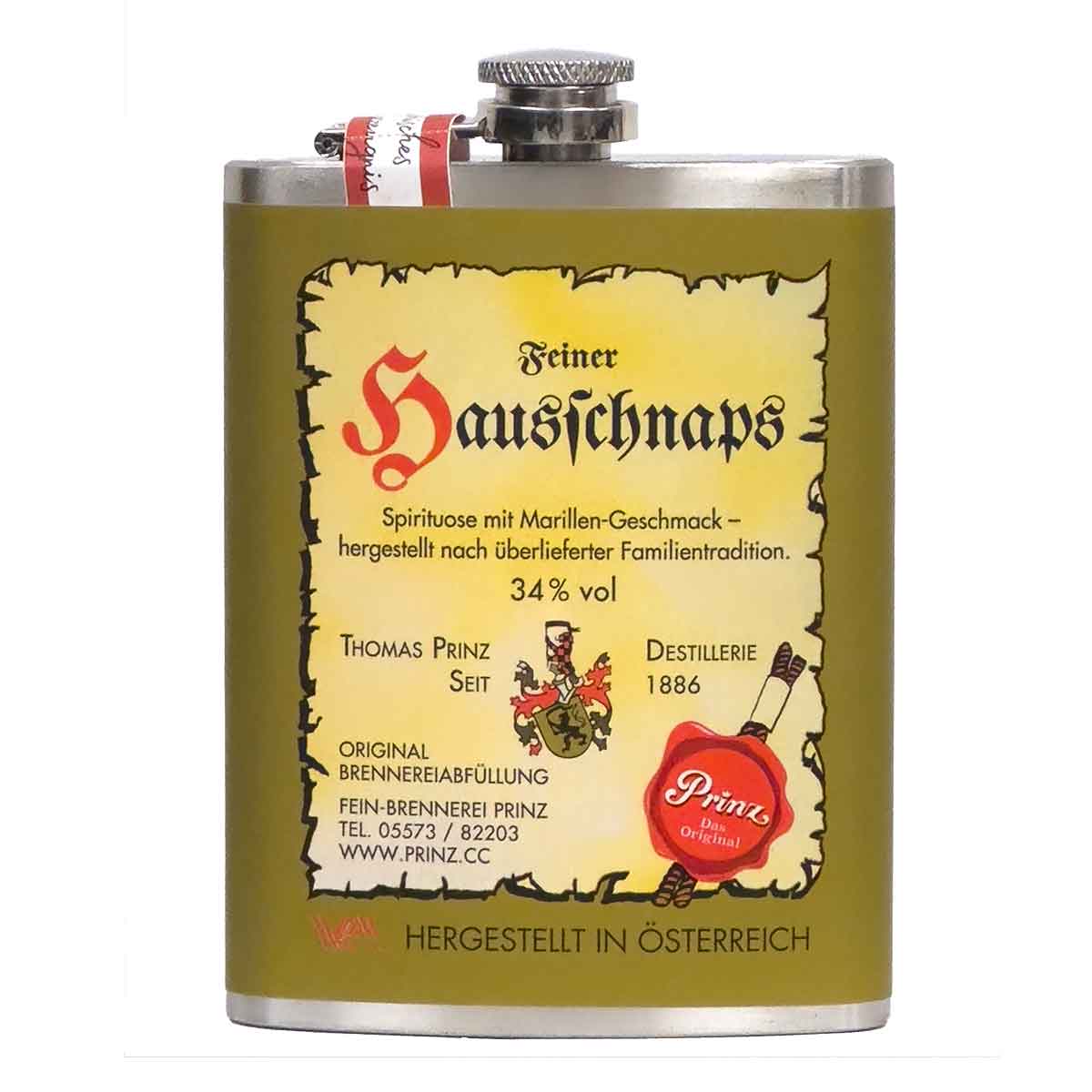 Prinz (Flachmann) feiner Hausschnaps 34%